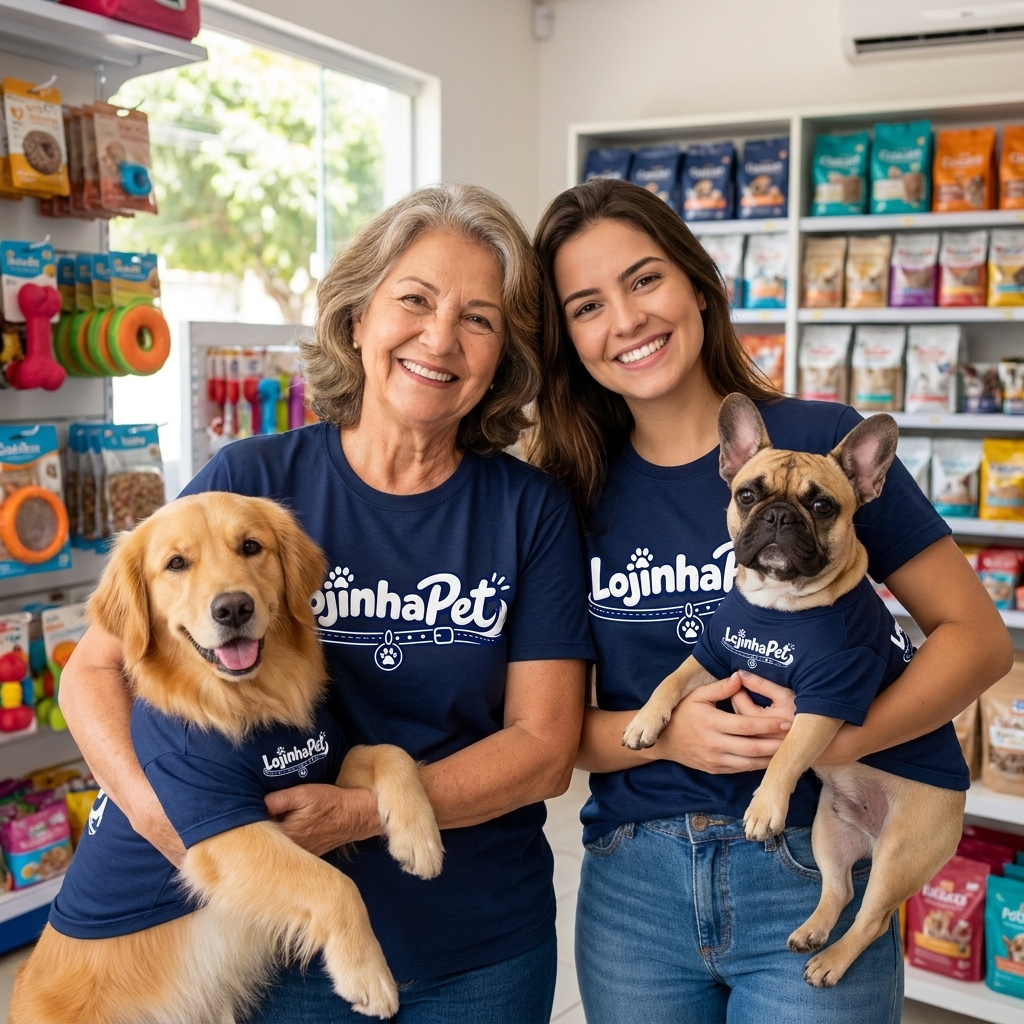 Equipe Lojinha Pet com seus pets